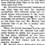 Newspaper clipping from the Trenton Times about the marriage of Rev. William H. Burrel and his wife