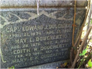 Capt. Edward J. Dougherty headstone at Mount Moriah Cemetery