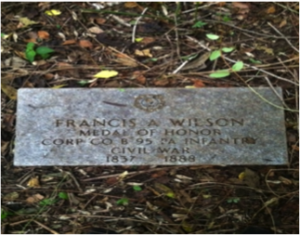 Francis A. Wilson headstone at Mount Moriah Cemetery in Philadelphia, Pennsylvania