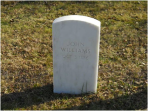 John Williams headstone at Mount Moriah Cemetery in Philadelphia, Pennsylvania