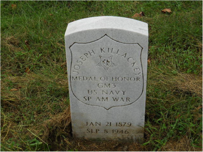 Joseph Killackey headstone at Mount Moriah Cemetery in Philadelphia, Pennsylvania