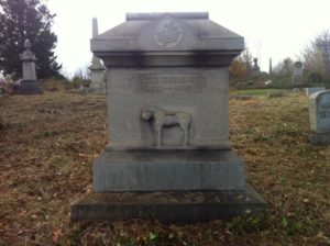 Luigi Germani headstone at Mount Moriah Cemetery