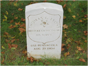 Thomas G. Lyons headstone at Mount Moriah Cemetery in Philadelphia, Pennsylvania