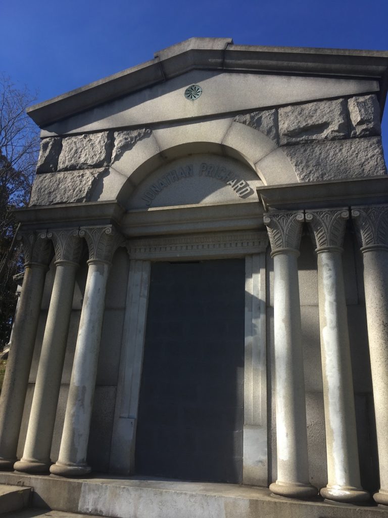 Jonathon Prichard plot at Mount Moriah Cemetery in Philadelphia, Pennsylvania